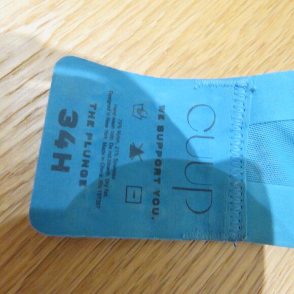 CUUP The Plunge Mesh Bra in Turquoise Teal - Size 34H - Picture 14 of 14